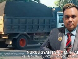 DPW LPKSM PATROLI Mendesak Satlantas Polresta Banyuwangi Tindak Tegas Dumtruck yang Bermuatan Material Pasir dan Batu tanpa Penutup Terpal