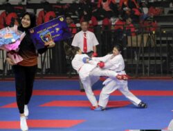Prestasi Membanggakan, Bripda Gaby, Polwan Sidoarjo Juara Karate Internasional