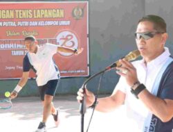 Dalam Rangka HUT Bhayangkara Ke-78, Kapolres Sidrap Buka Kejuaraan Tenis Lapangan Ganda Perorangan