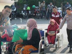 Wujud Peduli, Polreta Sidoarjo Lakukan Pemeriksaan Kesehatan dan Baksos bagi Warga Difabel