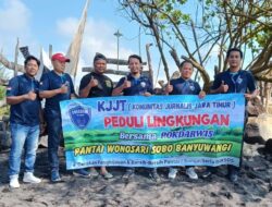 Peduli Lingkungan, KJJT Banyuwangi dan Pokdarwis Pawon Jaya Tanam Puluhan Cemara di Pantai Wonosari