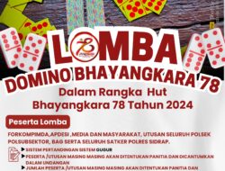 HUT Bhayangkara ke-78: Polres Sidrap Gelar Lomba Domino untuk Forkopimda, Apdesi, Media dan Masyarakat