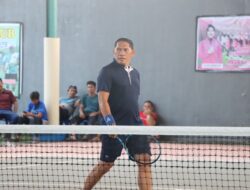 Kapolres Sidrap Juara I Turnamen Tenis Lapangan Ganda Perorangan Dalam Rangka HUT Bhayangkara Ke-78