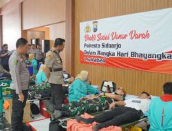 Hari Bhayangkara Ke-78, Polresta Sidoarjo Target 300 Kantong Darah