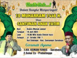 H.Freddy RW. 01 Arimbi Mengadakan Pengajian umum Dalam Rangka 10 muharram  1446 dan santunan anak yatim