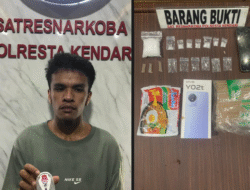 Satresnarkoba Polresta Kendari Bongkar Jaringan Narkoba, 14 Sachet Shabu Disita di Mandonga