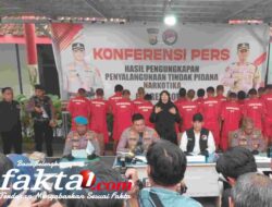 Kapolres Gowa Pimpin Konferensi Pers Pengungkapan 62 Kasus Narkoba April–Mei 2025
