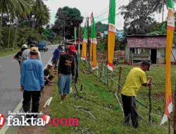 Menghadapi Lomba Desa, Kades Tongalino Bersama Aparat Dan Warga Lakukan Pembenahan