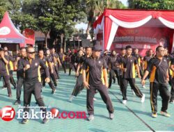 Meriahkan Hari Bhayangkara ke 79, Polres Batu gelar Olahraga bersama dan Bazar Bapokting