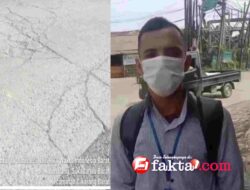 Jalan Amblas di Jembatan Jarakosta Sukadanau Dikeluhkan Warga, Diduga Perbaikan Asal-asalan