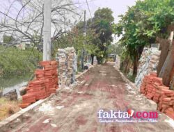 Tanpa Identitas, Proyek Pavingisasi Saluran Pokmas Kelurahan Tambak Wedi Diduga Langgar Aturan