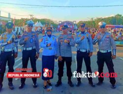Pengamanan Ketat Warnai Pelaksanaan Gerak Jalan Indah Tingkat Kabupaten Konawe 2025