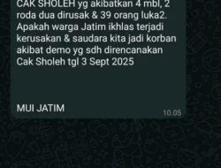 WA MISTERIUSPesan Misterius Soal Demo 3 September, Adu Domba, Fakta, atau Ketar-Ketir?