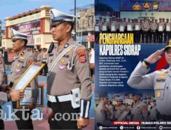 Dedikasi Berbuah Prestasi, Sat. Lantas Polres Sidrap Terima Penghargaan Kapolres