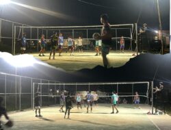 Laga Persahabatan Bola Voli Antara Pemuda Desa Tongalino VS Pemuda Desa Watuwula