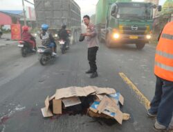 Jadi Korban Tabrak Lari Seorang Pengendara Tewas Terlindas Truk