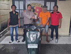 Kurang dari Satu Jam, Polsek Cerme Polres Gresik Tangkap Pelaku Curanmor dan Amankan Barang Bukti