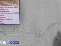 Baru Rampung Dikerjakan, Proyek Rabat Beton di Sidrap Sudah Retak