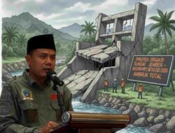 Belum Lama Rampung, Pelimpah Sungai di Jember dengàn Nilai Anggaran Rp15,5 Miliar Ambruk