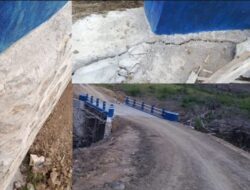 Jembatan Baru di Lagading Sidrap Sudah Retak, Warga Minta Aparat Penegak Hukum Turun Tangan