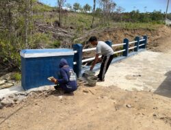 Akses Warga Tetap Aman, CV Fatihrindo Perbaiki Retakan Jembatan Lagading