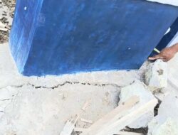 Usianya Belum Seumur Jagung,Bangunan Jembatan di Sidrap dengan Nilai Sekitar Rp468 juta Sudah Retak