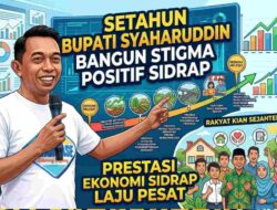 Setahun Bupati Syaharuddin Bangun Stigma Positif Sidrap, Prestasi Ekonomi Sidrap Laju Pesat