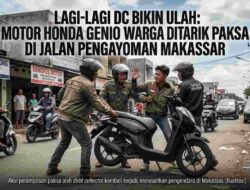 Lagi-lagi DC Bikin Ulah, Motor Warga Ditarik Paksa di Jalan Pengayoman Makassar