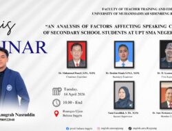 Dorong Kualitas Riset Pendidikan, Prodi Bahasa Inggris UMS Rappang Gelar Seminar Tesis