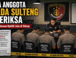 Skandal “Uang Tebusan” Rp600 Juta: Lima Anggota Polda Sulteng Resmi Diperiksa Propam