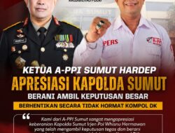 Kompol DK Dipecat, APPI Sumut Puji Ketegasan Kapolda Sumatera Utara