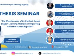 Mahasiswi Prodi Pendidikan Bahasa Inggris UMS Rappang Teliti Efektivitas AI Chatbot dalam Pembelajaran