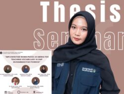 Tingkatkan Kosakata Siswa Lewat Word Puzzle, Nur Fathain Laksanakan Seminar Proposal di UMS Rappang