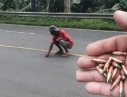 Warga Mendadak Geger! 1,5 Kilogram Proyektil Peluru Tajam Ditemukan Berserakan di Jalan Depan SPBU