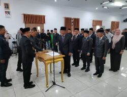 Bupati H. Yusran Akbar dan Wakil Bupati H. Syamsul Ibrahim Kompak Pimpin Pelantikan Kepala OPD di Aula BKPSDM Konawe