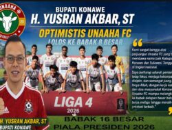 Masuk Grup BB Liga 4 Nasional, Bupati Konawe Yakin Unaaha FC Mampu Melaju ke Babak Delapan Besar