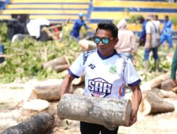 Aksi Gotong Royong Bupati Sidrap Bersama Jajaran Lintas OPD Tata Kawasan Mogan