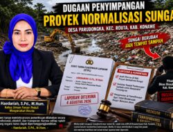 Uang Negara Rp3,7 Miliar Disoal, Ketua FPM Routa Resmi Polisikan Proyek Normalisasi Sungai di Konawe