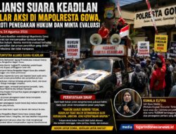 Soroti Penanganan Perkara, Aliansi Suara Keadilan Gelar Aksi di PN dan Mapolresta Gowa