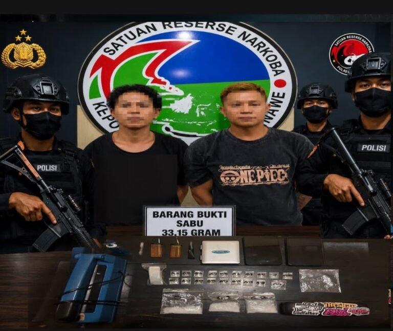 Satresnarkoba Polres Konawe Bekuk Dua Terduga Pengedar Sabu di Inalahi