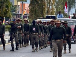 Satpol PP Konawe Tampil Kompak dan Penuh Semangat di Gerak Jalan HUT ke-81 RI di Bawah Pemimpinan Jusrin Jalil