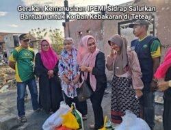 Gerakan Kemanusiaan IPEMI Sidrap Salurkan Bantuan untuk Korban Kebakaran di Teteaji