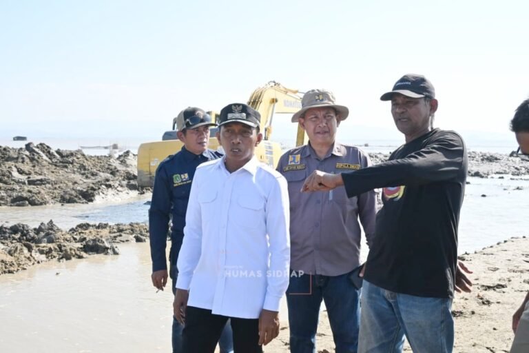 Gerak Cepat Selamatkan Padi Petani, Bupati Sidrap Pantau Langsung Pembangunan Irigasi Mojong