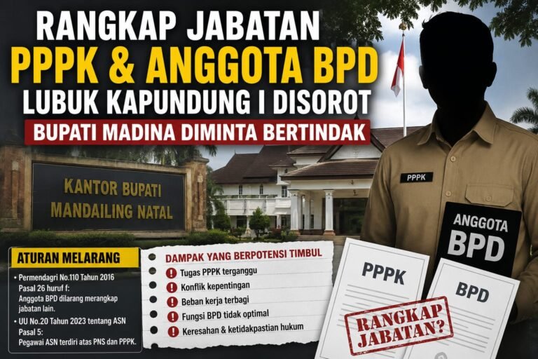 Sarat Konflik Kepentingan: Oknum BPD Desa Lubuk Kapundung I Diduga Nyambi Jadi PPPK, Aturan Ditabrak?