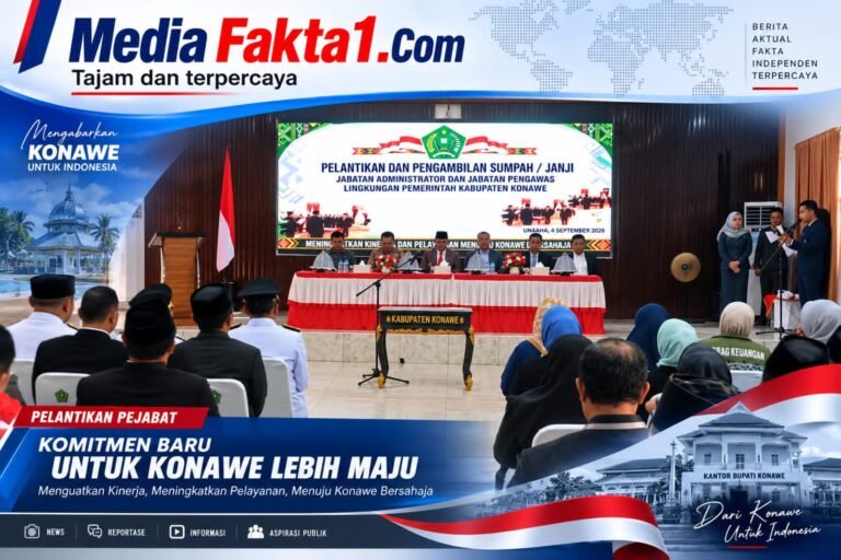 Wakil Bupati Konawe Lantik 61 Pejabat Administrator dan Pengawas