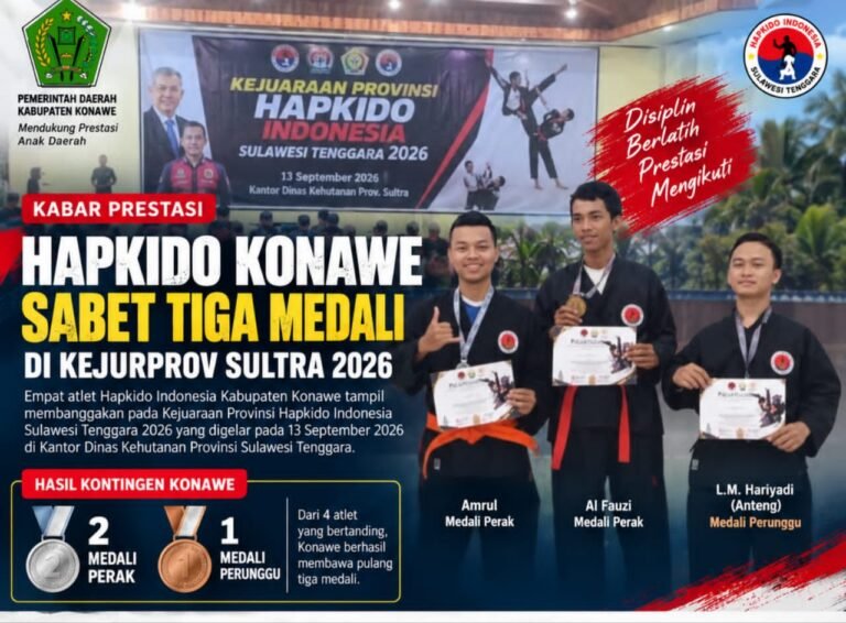 Empat Atlet Hapkido Konawe Bawa Pulang Tiga Medali dari Kejurprov Sultra