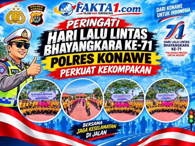 Peringati Hari Lalu Lintas Bhayangkara ke-71, Polres Konawe Perkuat Kekompakan