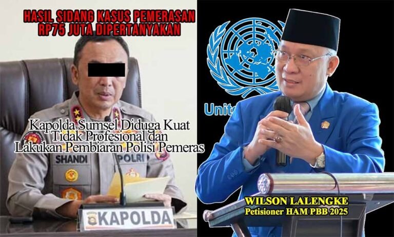 Saling Lempar Tanggung Jawab Kasus Pemerasan Rp75 Juta, Ketum PPWI Siap Seret Kapolda Sumsel ke Propam Polri