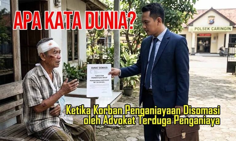 Ketika Korban Penganiayaan Disomasi oleh Advokat Terduga Penganiaya, Apa Kata Dunia?