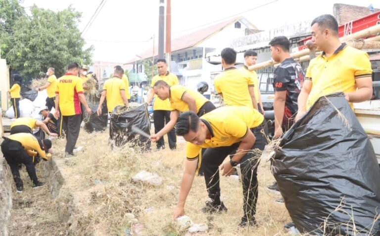 Gelar Green Policing, Kapolres Sidrap: Bersih Lingkungannya, Sehat Warganya